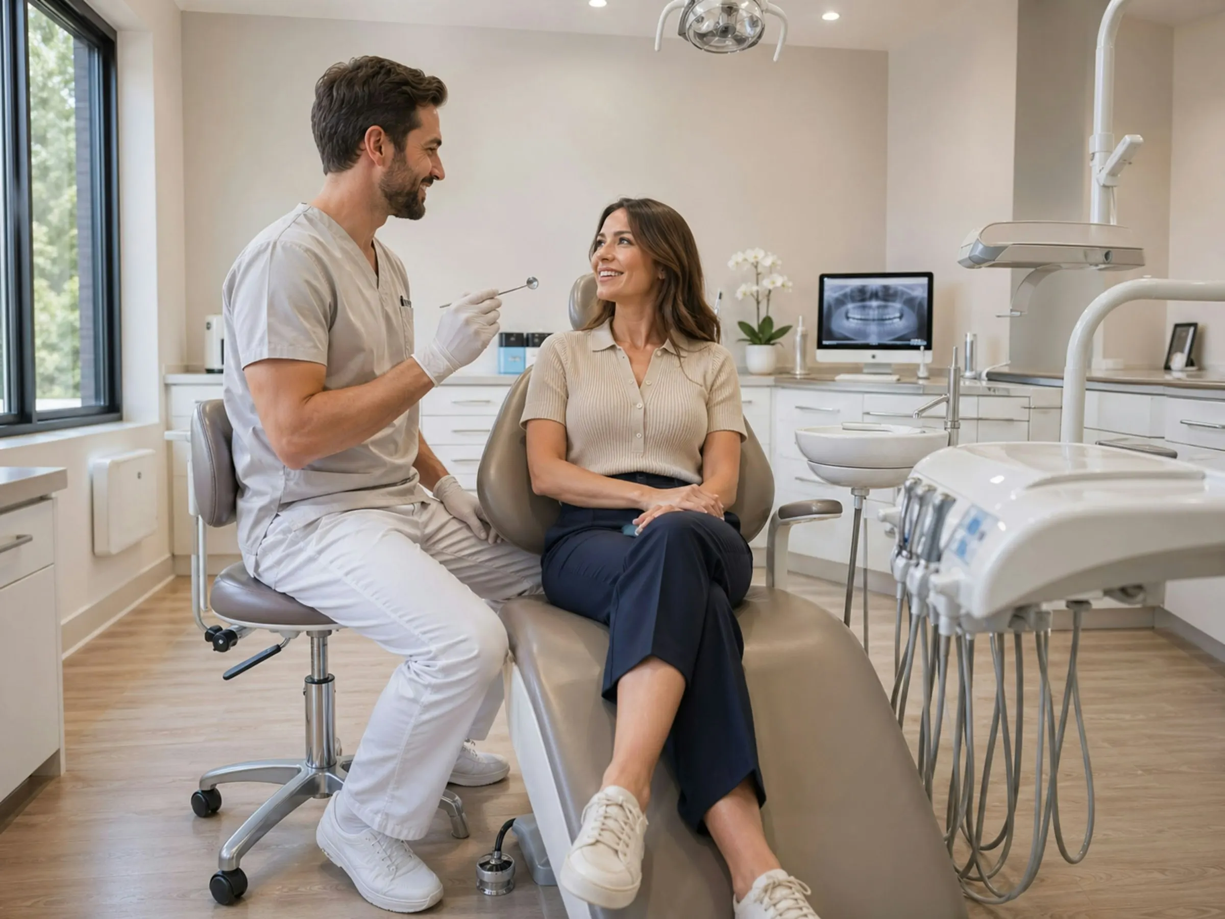 A dental clinic receptionist